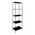 Etagère Vita 170 cm avec cadre noir et 5 niveaux