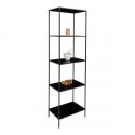 Etagère Vita 170 cm avec cadre noir et 5 niveaux