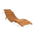 Bain de soleil pliable 160 cm Arietta teck naturel