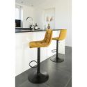 Tabouret de bar Middelfart Microfibre Moutarde- lot de 2