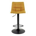 Tabouret de bar Middelfart Microfibre Moutarde- lot de 2