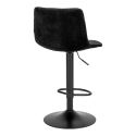 Tabouret de bar Middelfart Microfibre Noir- lot de 2