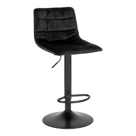 Tabouret de bar Middelfart Microfibre Noir- lot de 2