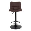 Tabouret de bar Middelfart Microfibre Marron Foncé- lot de 2