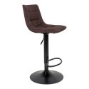 Tabouret de bar Middelfart Microfibre Marron Foncé- lot de 2