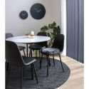 Chaises repas Stockholm simili cuir Noir vintage - Lot de 2