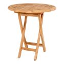 Table de jardin pliable Oviedo en teck , ø70x75cm