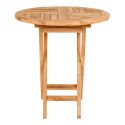 Table de jardin pliable Oviedo en teck , ø70x75cm