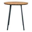 Table de jardin 70 cm, pieds métal Cleveland plateau en teck