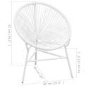 Fauteuil de jardin Acapulco ovale Resine tressee blanc