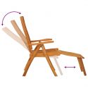 Transat de jardin pliables en bois avec repose-pieds lot de 2