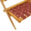 Chaises de jardin pliantes rouge en bois - lot de 2