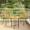 Chaises de jardin métal et Resine tressee - lot de 2