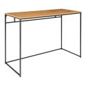 Bureau avec structure noire VITA 100 - plateau aspect chêne