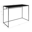 Bureau avec structure noire VITA 100 - plateau aspect chêne Noir