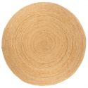 Tapis rond de 240 cm Pomola en jute tresse naturelle