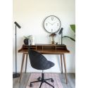 Chaise de bureau velours Noir Geneve pieds Noir