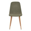 Chaise scandinave metal bois Stockholm tissu vert