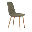 Chaise scandinave metal bois Stockholm tissu vert