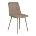 Chaise scandinave Middelfart métal gris et tissu gris