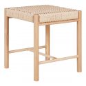 Tabouret en peuplier Abano assise en osier naturel