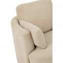 Fauteuil pivotant Swin Bois de peuplier Tissu Beige