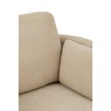 Fauteuil pivotant Swin Bois de peuplier Tissu Beige