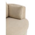 Fauteuil pivotant Swin Bois de peuplier Tissu Beige