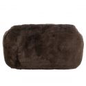 Canapé 2 places Cutie tissu Effet Fourrure Marron Foncé