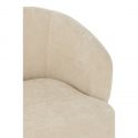 Fauteuil Lounge élégant Mars tissu Beige