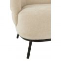 Fauteuil Lounge élégant Mars tissu Beige