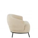 Fauteuil Lounge élégant Mars tissu Beige profil