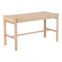 Banc en peuplier Abano assise 80 cm en osier naturel