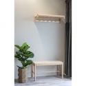 Banc en peuplier Abano assise 80 cm en osier naturel