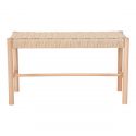 Banc en peuplier Abano assise 80 cm en osier naturel