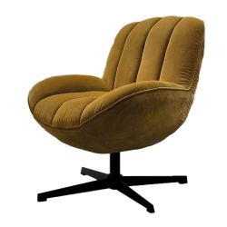 Fauteuil pivotant confort PAOLO Velours Marron