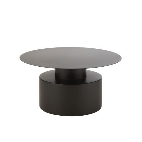 Table Basse Design Ronde Tika Metal Noir