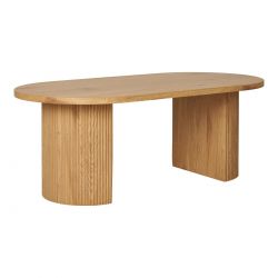 Table basse Boavista placage bois naturel 120x60 cm