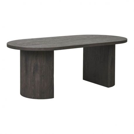 Table basse Boavista placage bois foncé 120x60cm