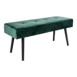 Banquette 100 cm Skiby métal Noir velours Vert