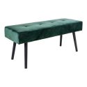 Banquette 100 cm Skiby métal Noir velours Vert