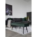 Banquette 100 cm Skiby métal Noir velours Vert