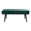 Banquette 100 cm Skiby métal Noir velours Vert