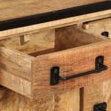 Meuble Tv style industriel bois et métal Viro tiroirs ouvert