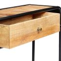 Table console Viro metal et bois massif tiroir