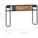 Table console Viro metal et bois massif dimensions