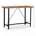 table de Bar metal et bois massif recycle dimensions