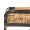 Console industrielle bois massif et fer forgé Stevy zoom
