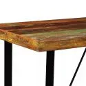 Table bar industrielle 120 cm bois recyclé zoom