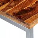 Table salle à manger 115 cm Harris métal et bois plateau